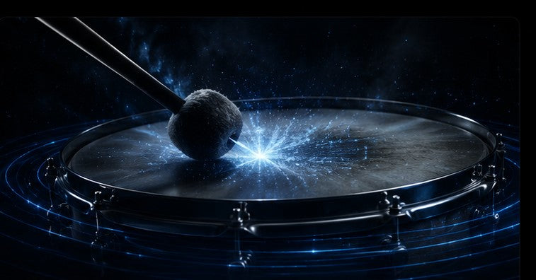 Deep drum percussion tactile vibration demonstration
