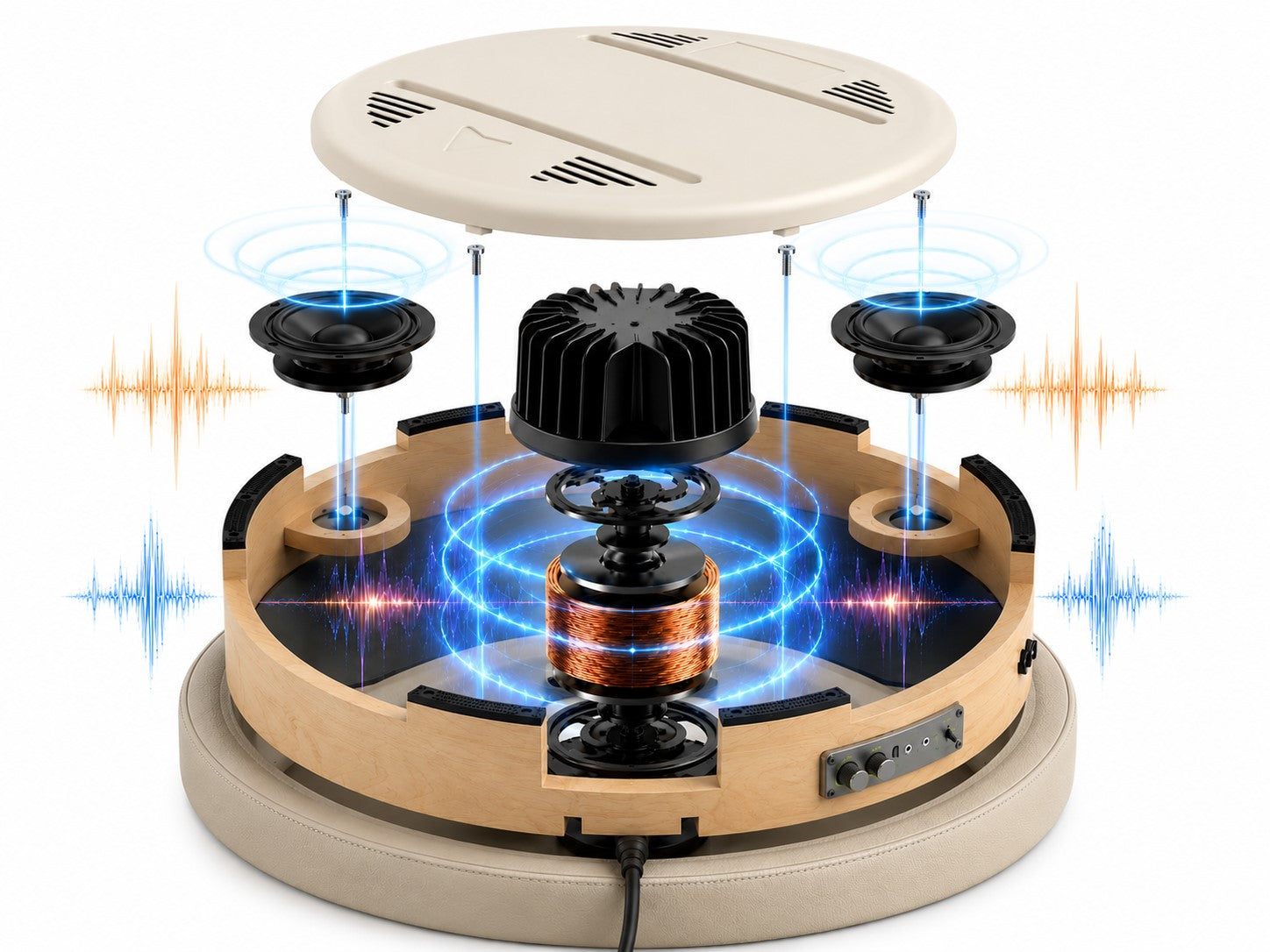 Immersive Meditation Seat Meditation Cushion with Sound Vibration Vibroacoustic Meditation Platform