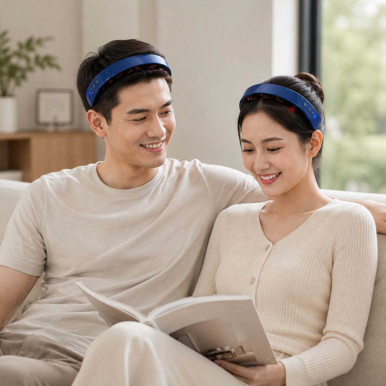 H2 Electric Scalp Massager Hands-Free Heated Scalp Massage with Light Therapy