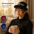Electric Scalp Massager with Red Light and Blue Light therapy on a girl's head