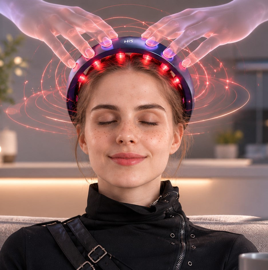 H2 Electric Scalp Massager Hands-Free Heated Scalp Massage with Light Therapy