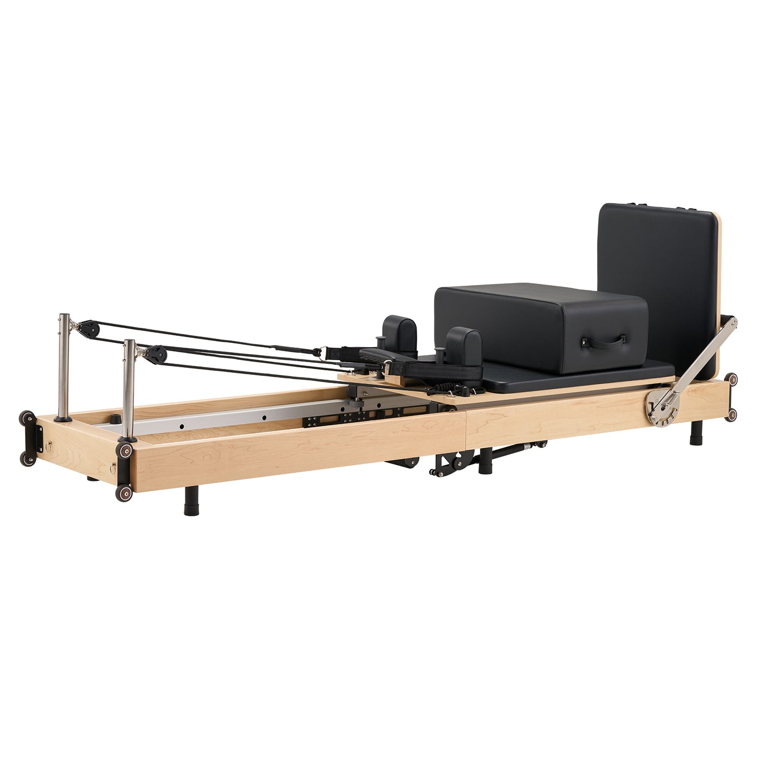 SpaceSaver™ Folding Maple Pilates Reformer
