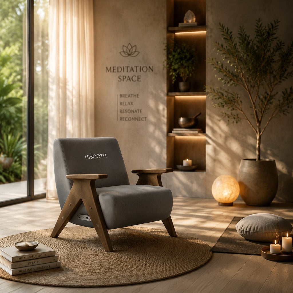 CoreLounge Sound Therapy Vibroacoustic Lounge Chair in Meditation waiting area
