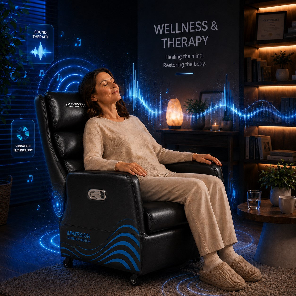 Music Therapy Recovery Wellness Sofa Lounger Chair with Sound Vibration

