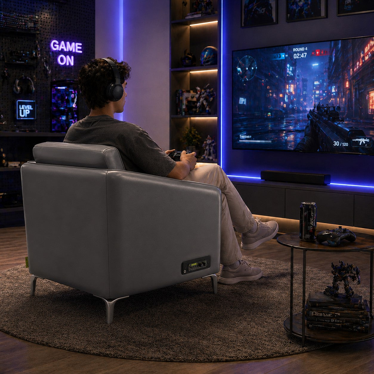 SenseLounge 4D Home Theater Gaming Chair and Entertainment Sofa