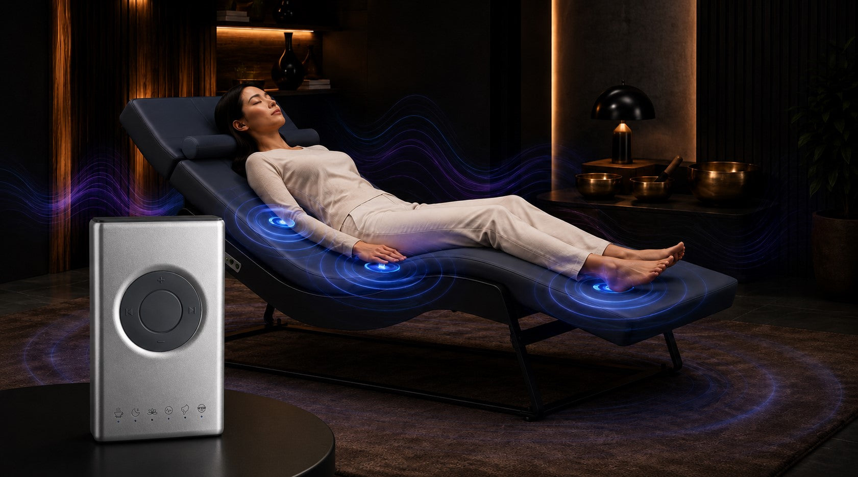 Hisooth Ambient Music MP3 Player for Vibroacoustic Meditation System and Sound Healing Music