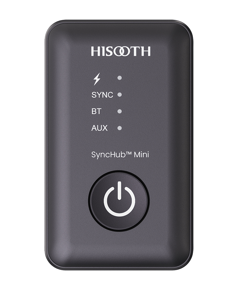 Hisooth Bluetooth Broadcast Hub synchronizing audio and vibration across multiple meditation platforms