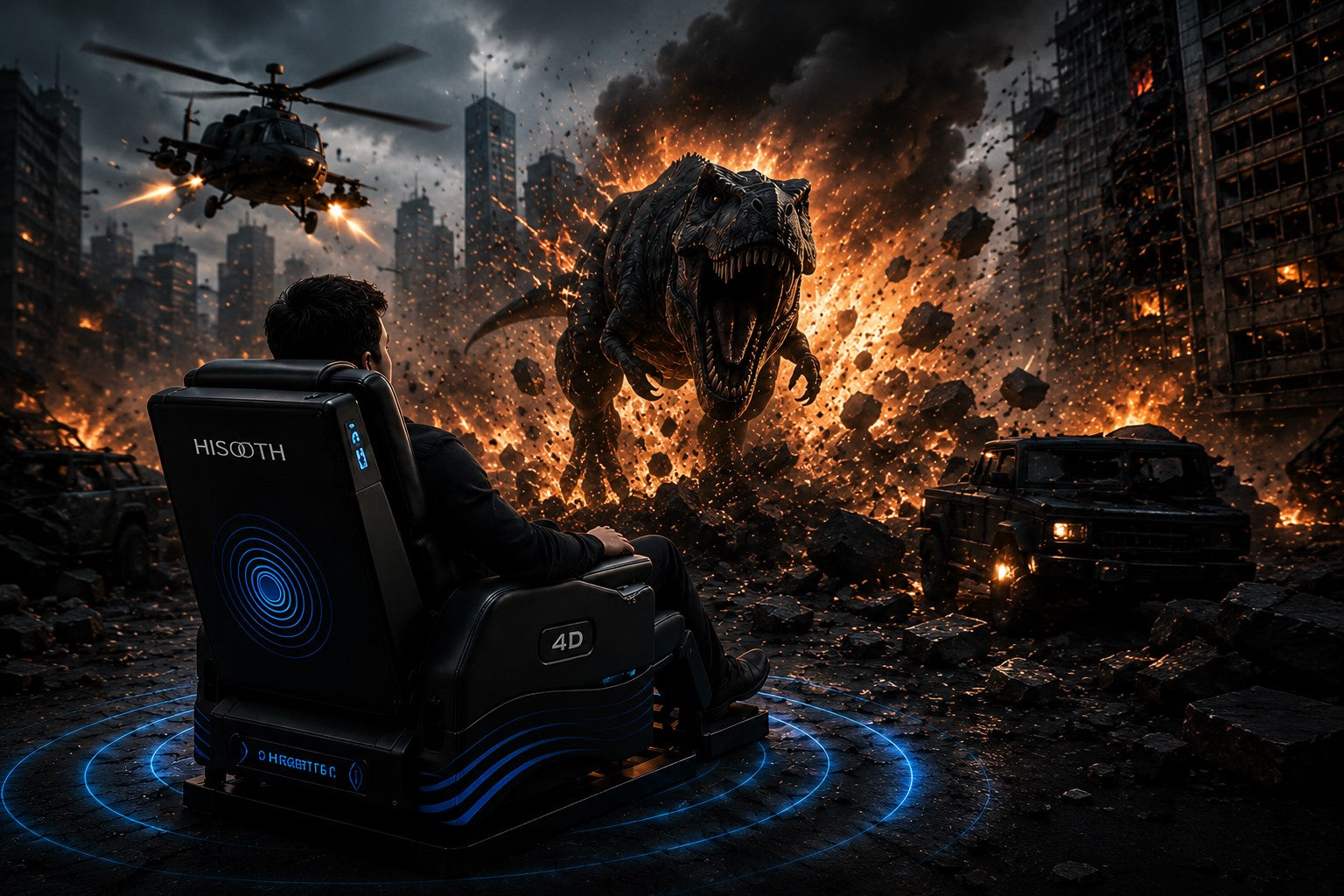 4D Cinema and Gaming Seating bring cinema sound and full body immersive vibration.