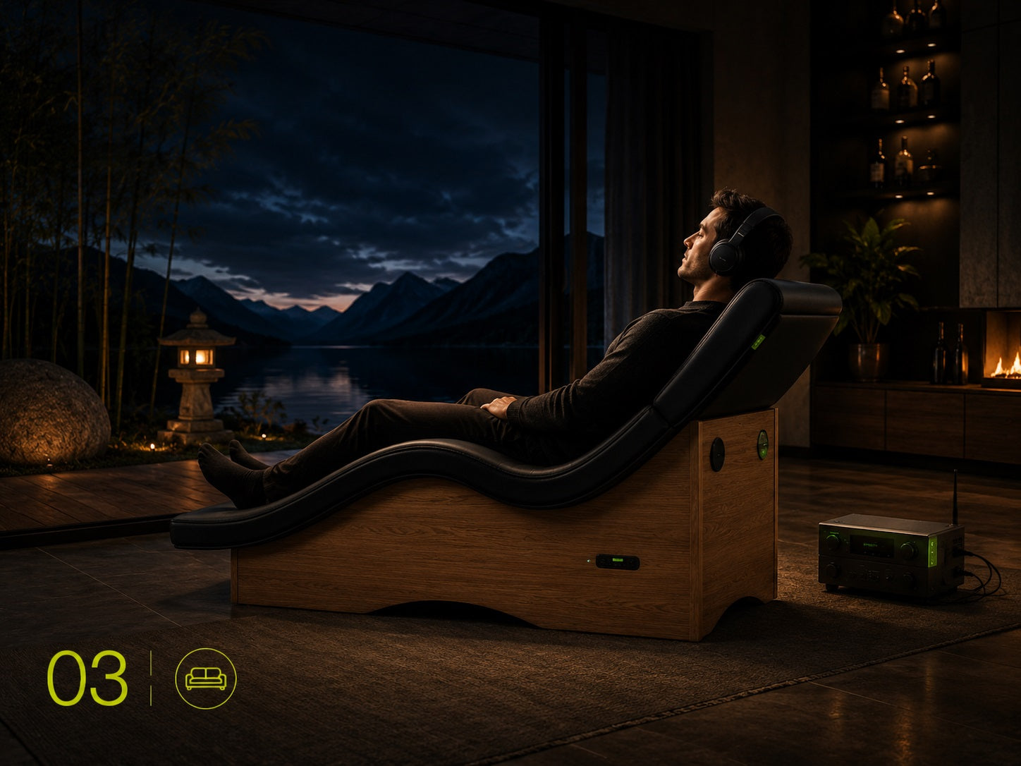 Home Relaxation Lounger Couch Chair with Sound Music Healing Therapy Function