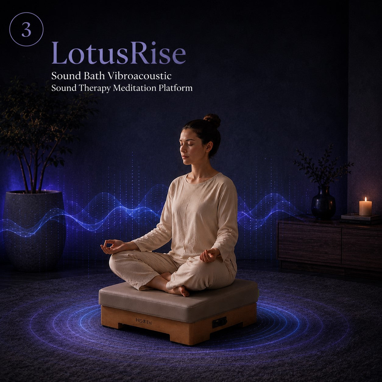 Hisooth Sound Bath Zen Meitation with Vibroacoustic Music Healing System