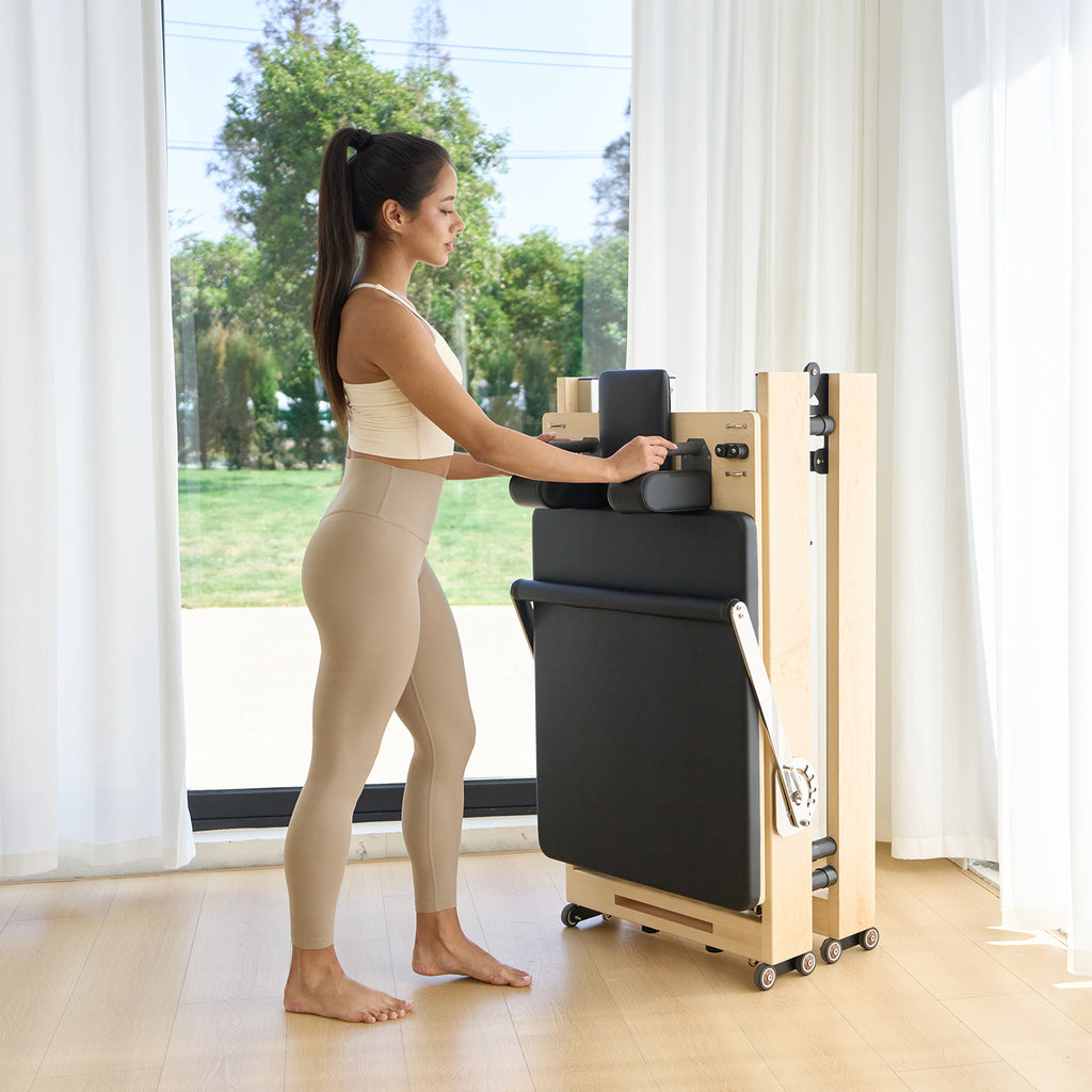 SpaceSaver™ Folding Pilates Reformer