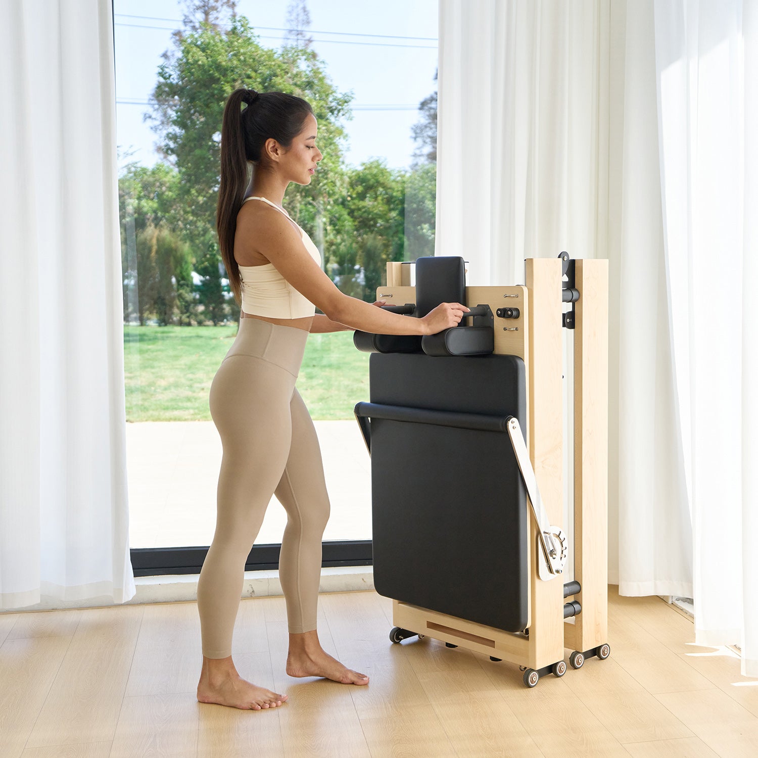 SpaceSaver™ Folding Pilates Reformer