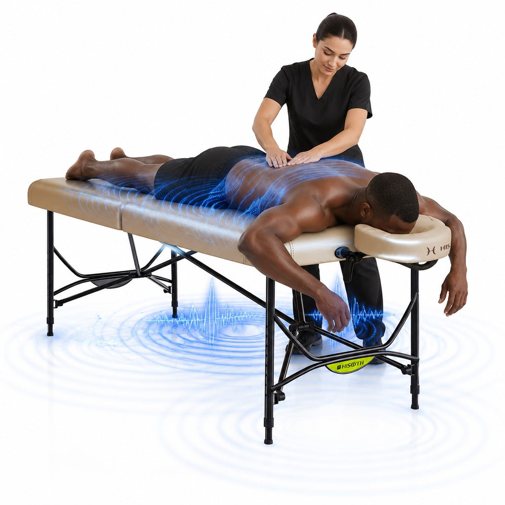TheraFold VibroAcoustic Therapy Table – Portable Sound Bath & Sound Healing Massage Table