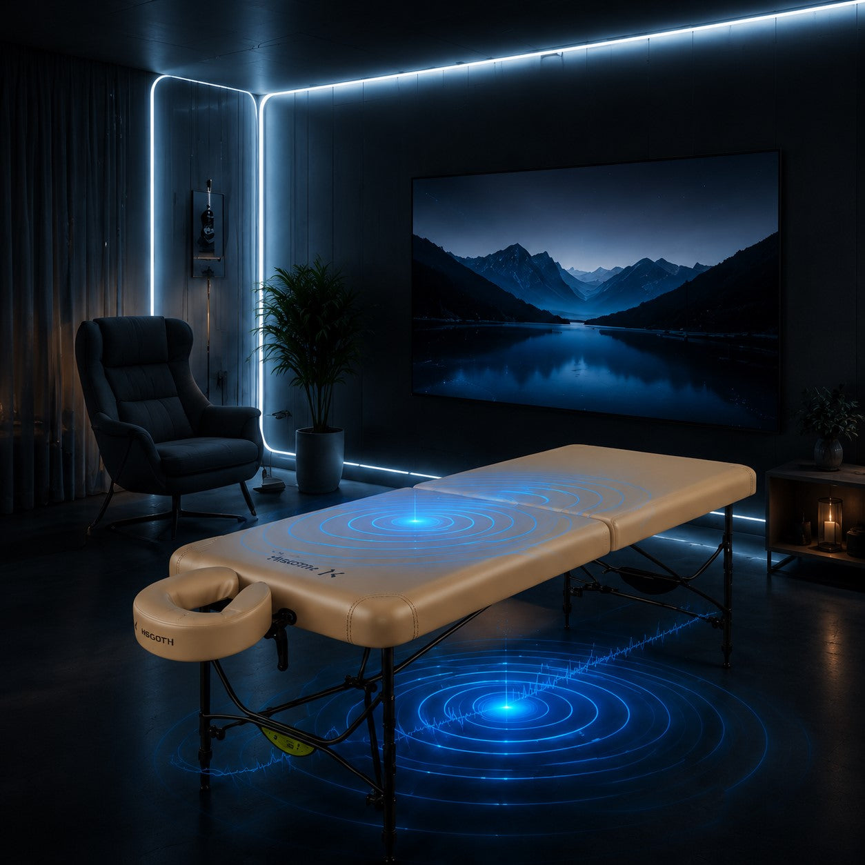 Vibroacoustic Treatment Table Vibroacoustic Recovery Bed Therapeutic Sound Bed