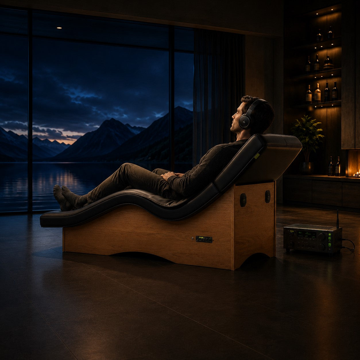 Sound Healing Lounger and Vibroacoustic Bed for home and Recovery Rehabilitation Studio