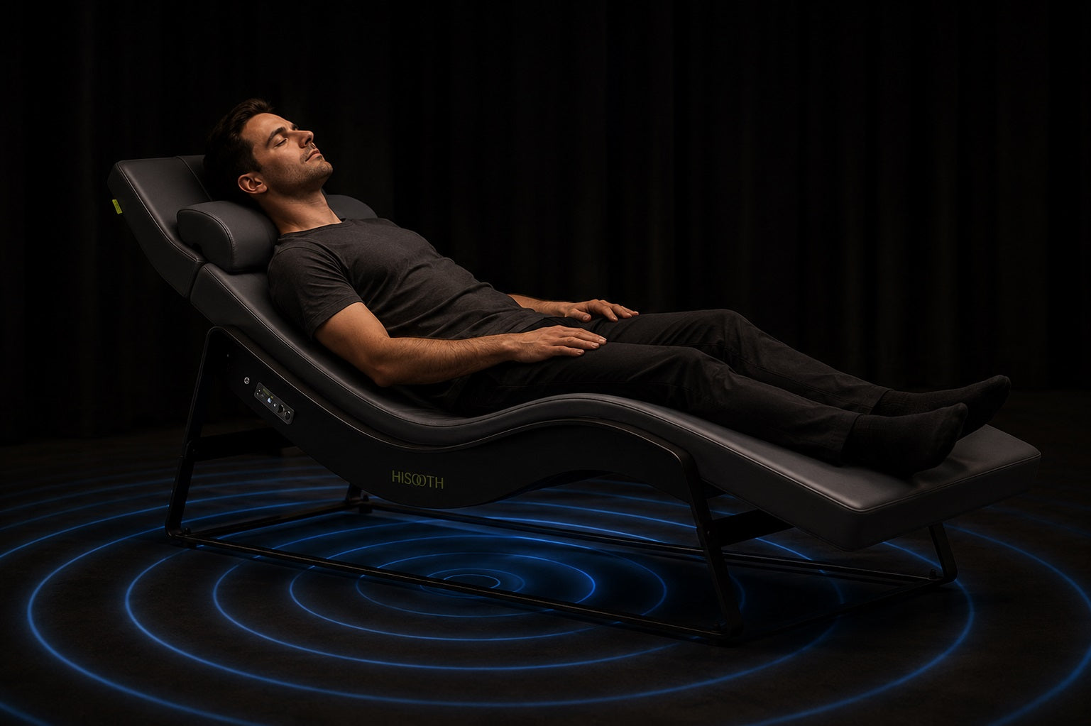Hisooth sound-frequency-science-lounger-therapeutic-evidence-chair-meditation-platform-immersive-furniture