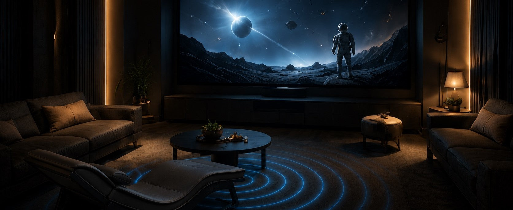 Hisooth physical-presence-lounger-immersive-audio-table-wellness-furniture-cushion-haptic-seating Home cinema environment enhanced with synchronized vibroacoustic feedback
