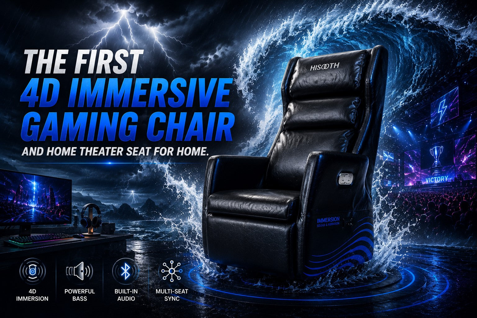 ImmersiPlay 4D VibroAcoustic Sound Vibration Gaming and Enterainment Chair