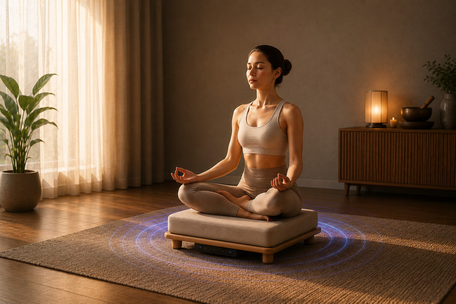 Flowzen Sound Vibration Music Therapy Healing Meditation Cushion Video