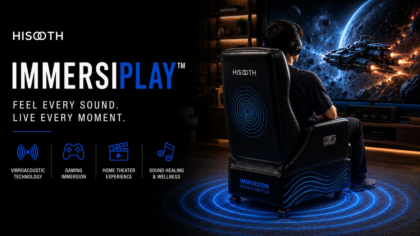 Video of gaming chair with vibration haptic gaming chair sensory gaming chair