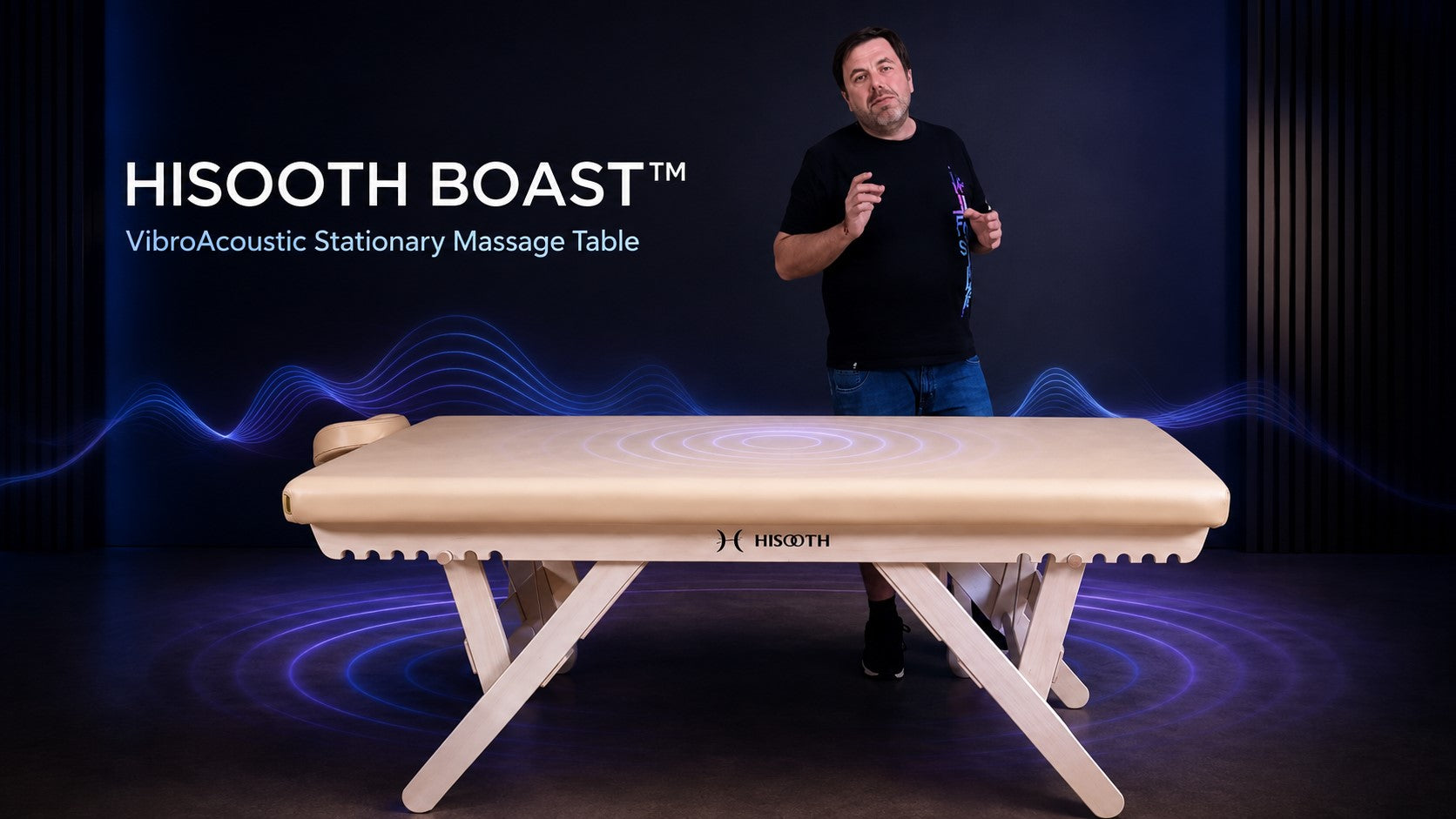 Hisooth Sound Bath Statationary Salon Bed